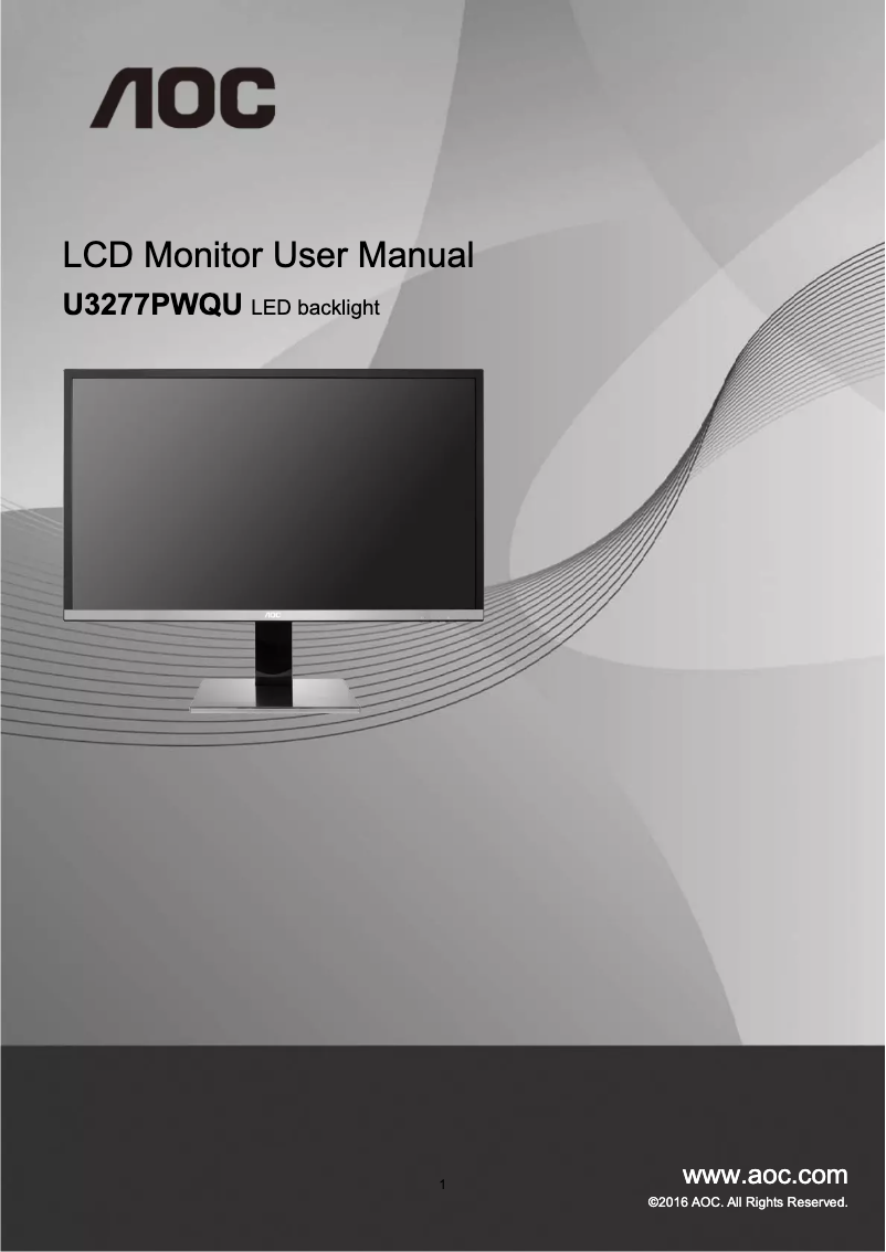 Page 1 de la notice Manuel utilisateur AOC U3277PWQU