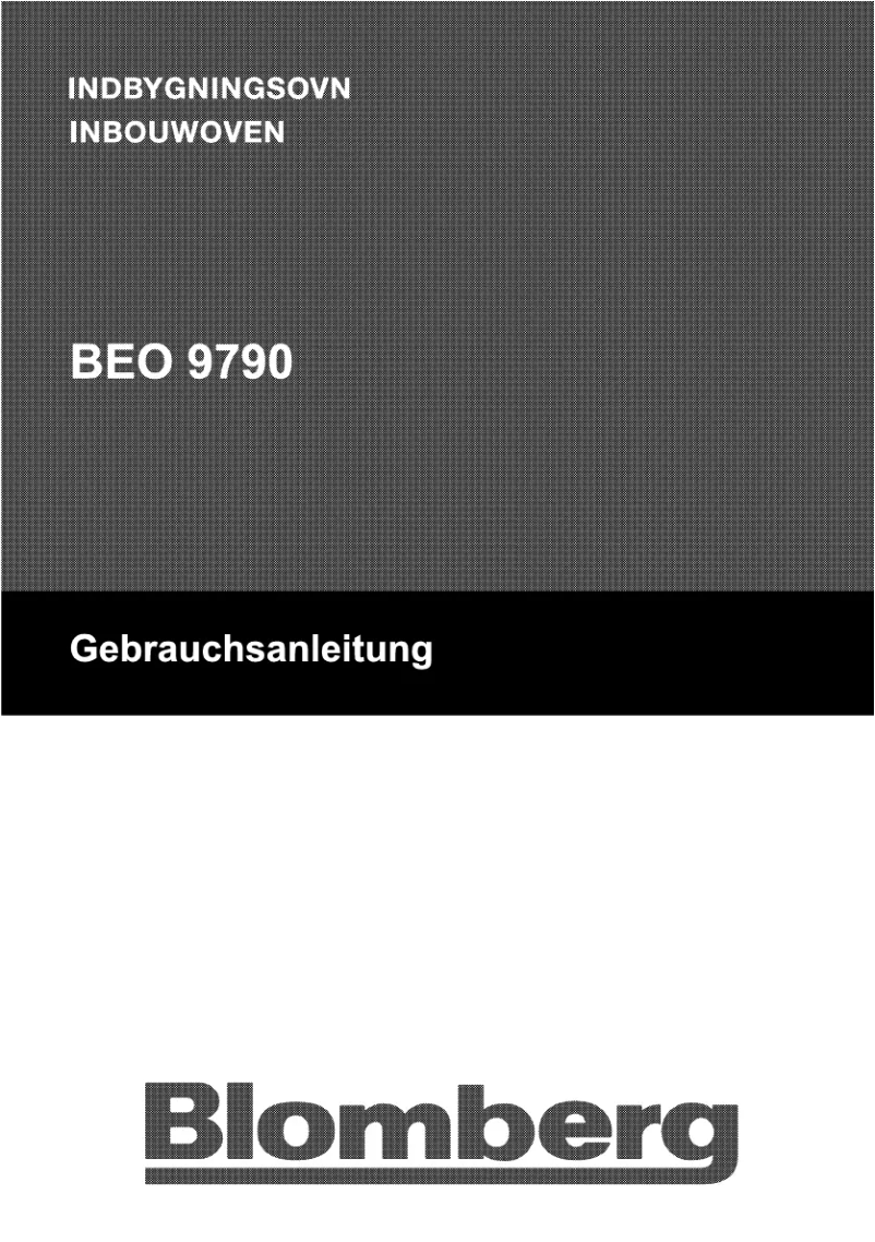 Page n°1 - Manuel utilisateur Blomberg BEO 9790 X