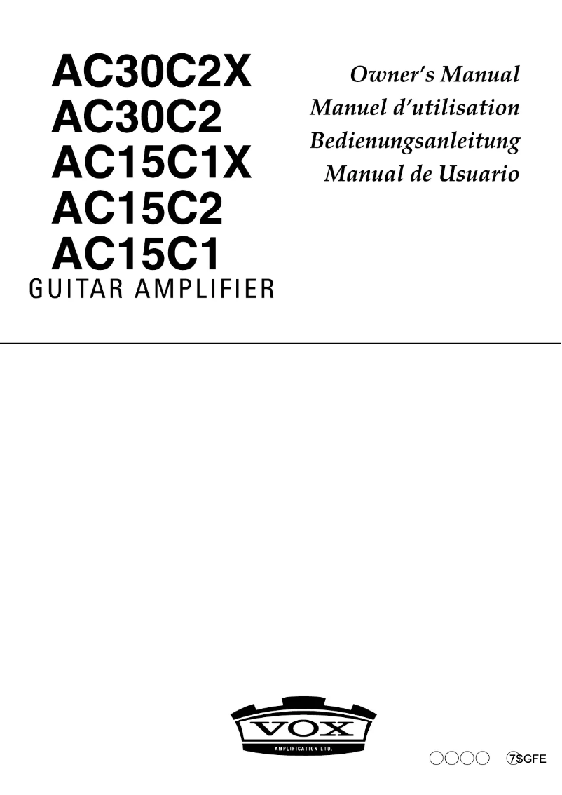 Página 1 del manual Manual de usuario VOX AC15C1X