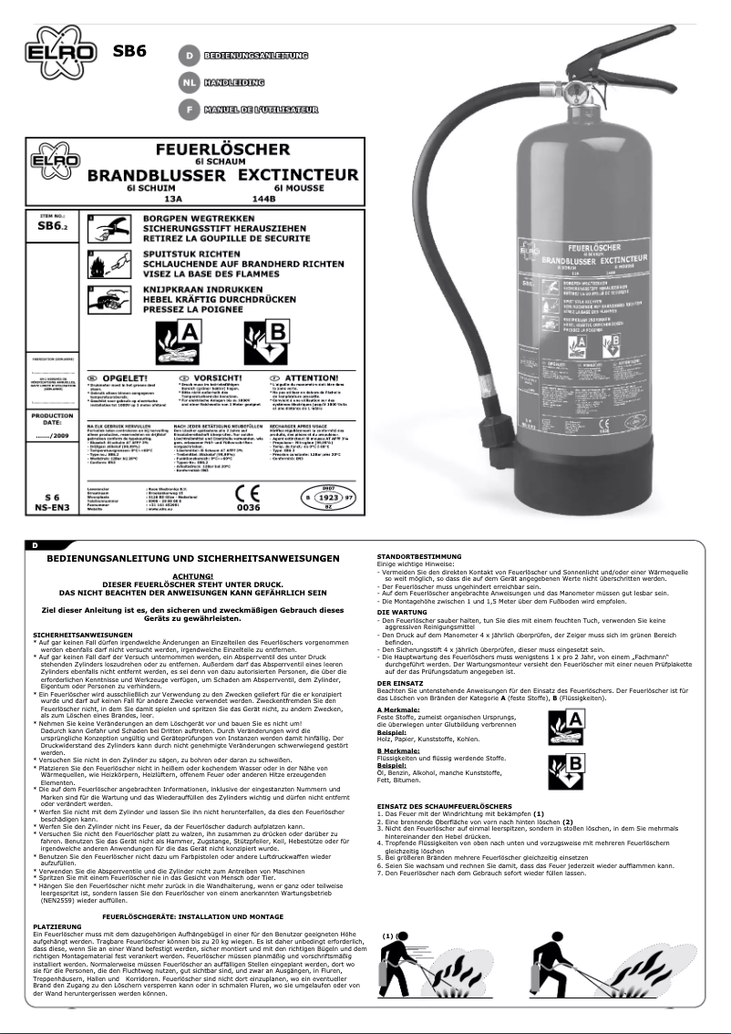 Página 1 del manual Manual de usuario Elro SB6