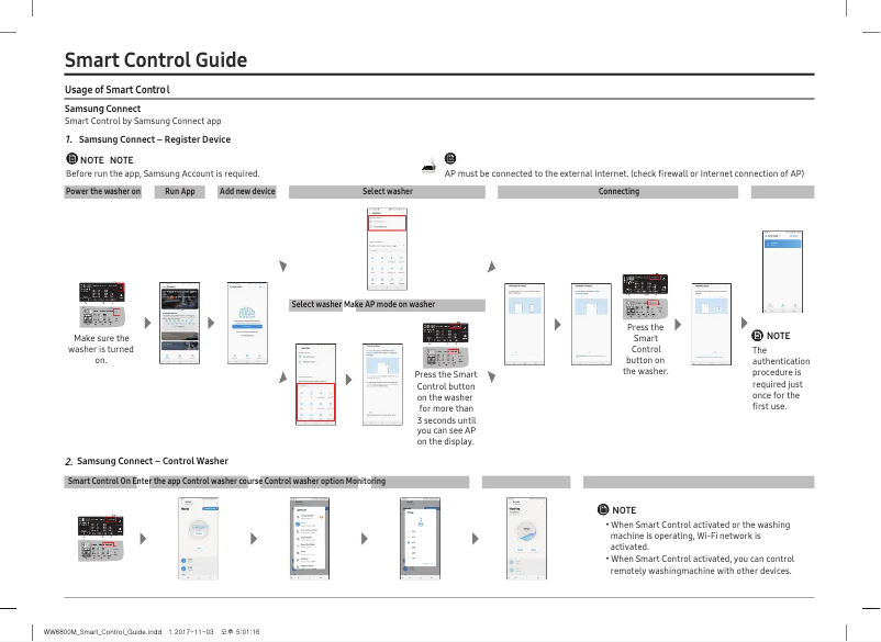Page n°1 - Guide d'installation Samsung WW10M86INOA