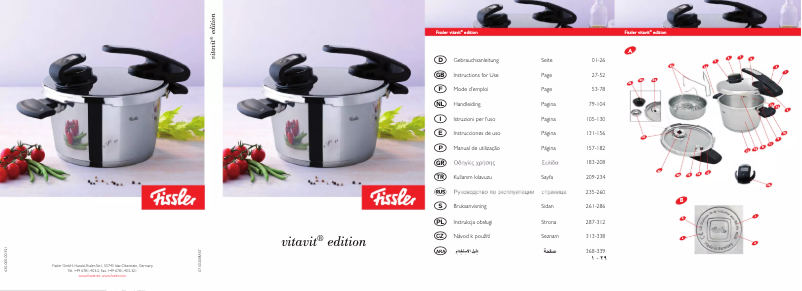 Page n°1 - Manuel utilisateur Fissler Vitavit edition