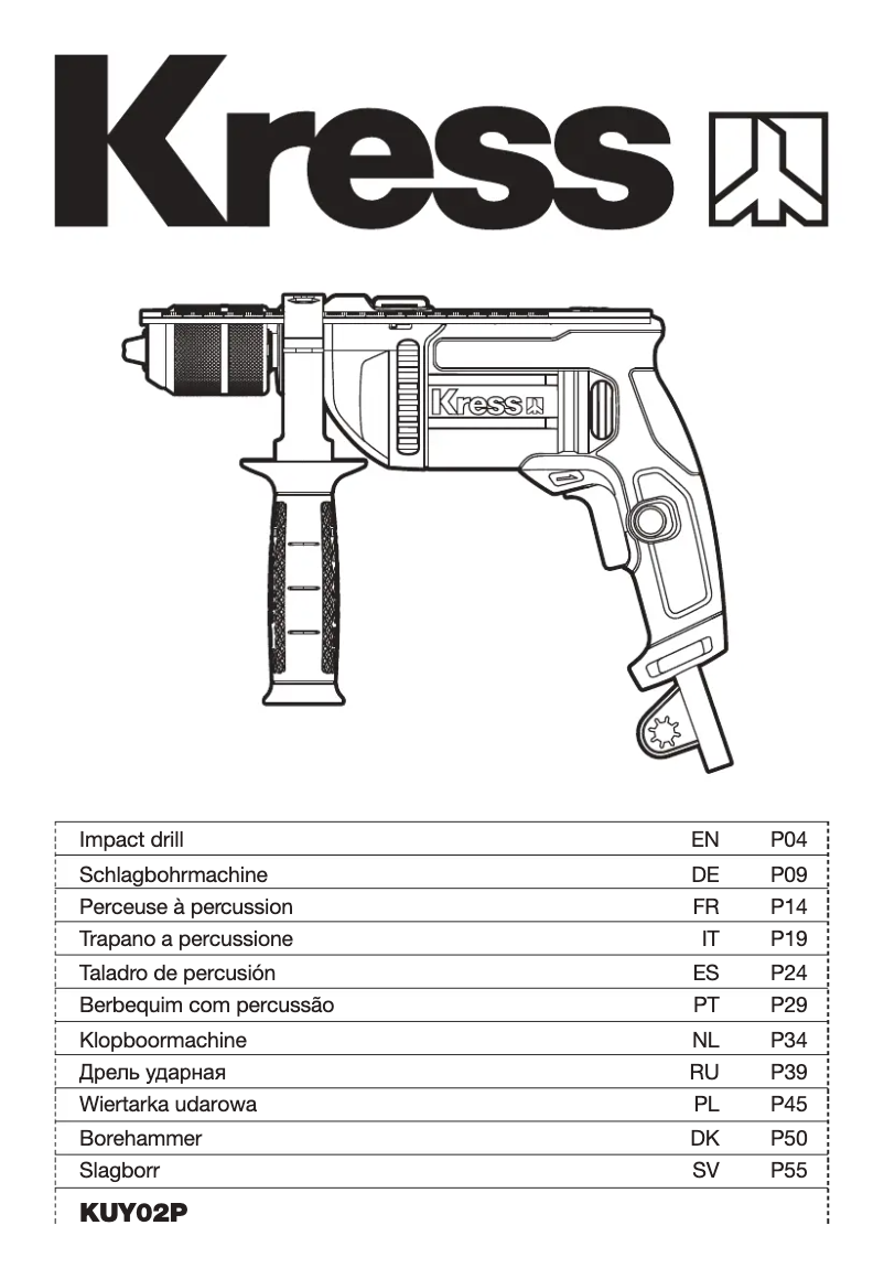 Page 1 de la notice Manuel utilisateur Kress KUY02P