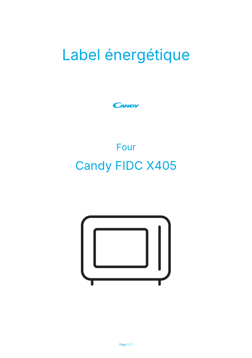 Image de la première page du manuel de l'appareil FIDC X405