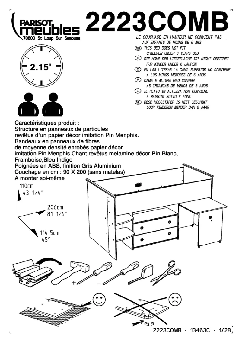 Image de la première page du manuel de l'appareil Smoozy 2223COMB