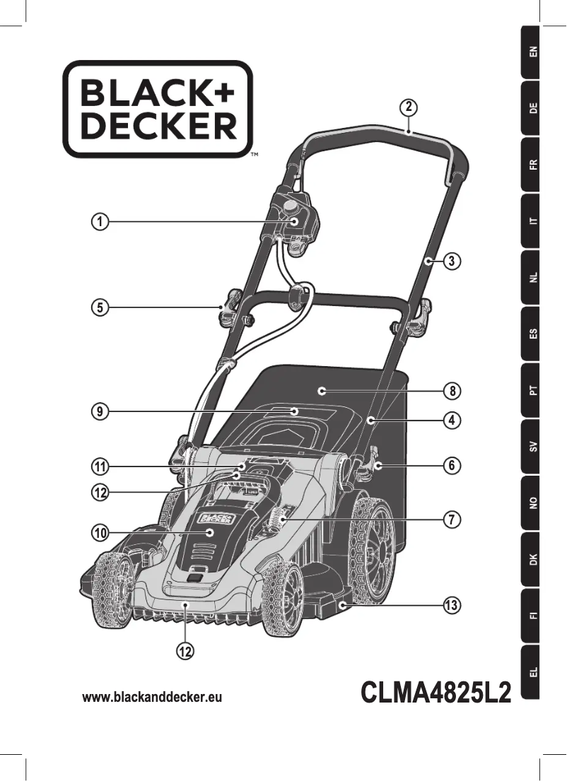 Page 1 de la notice Manuel utilisateur Black & Decker CLMA4825L2