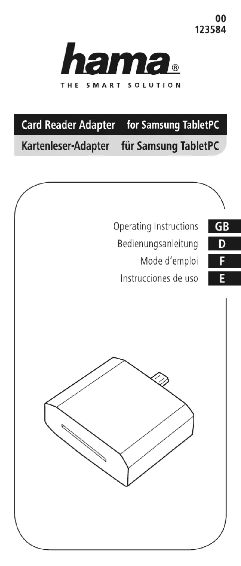 Image de la première page du manuel de l'appareil 123584