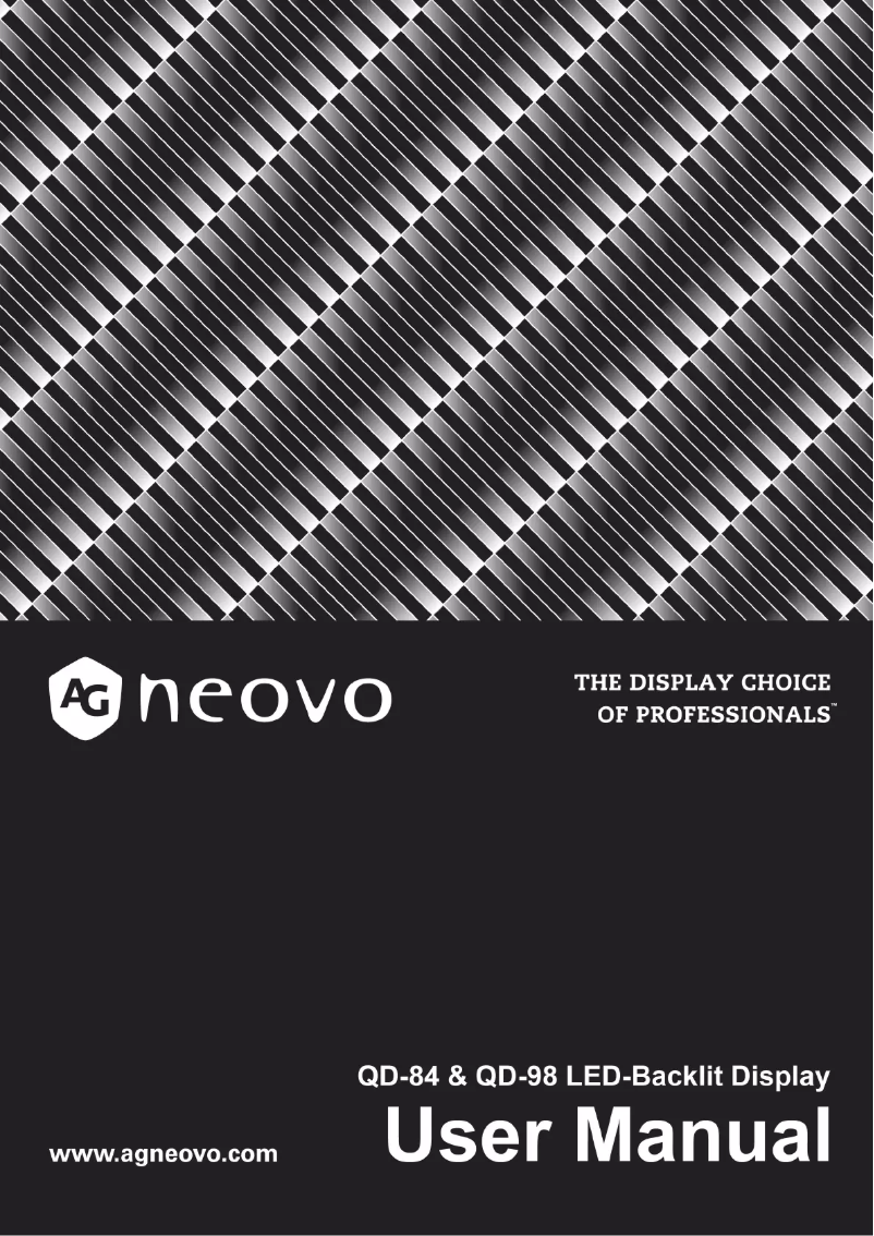 Page 1 de la notice Manuel utilisateur AG Neovo QD-84