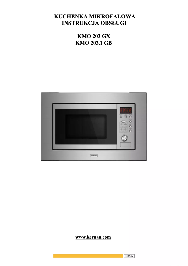 Page n°1 - Manuel utilisateur Kernau KMO 254 G B