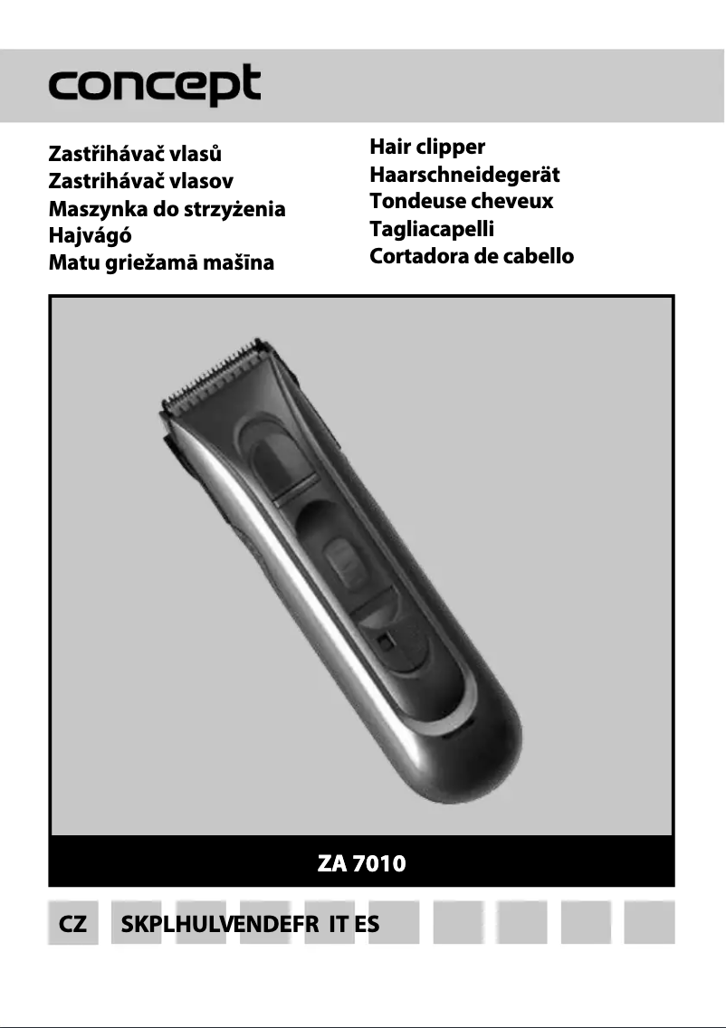 Image de la première page du manuel de l'appareil ZA-7010