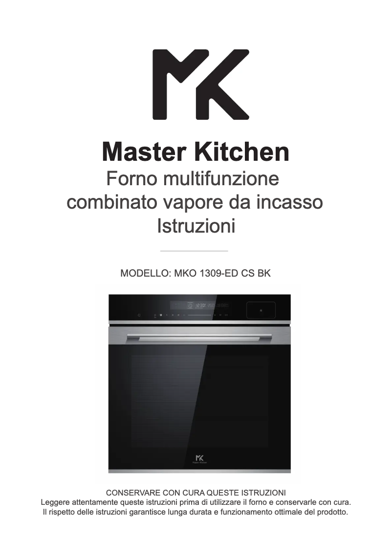 Page 1 de la notice Manuel utilisateur Master Kitchen MKO 1309-ED CS BK