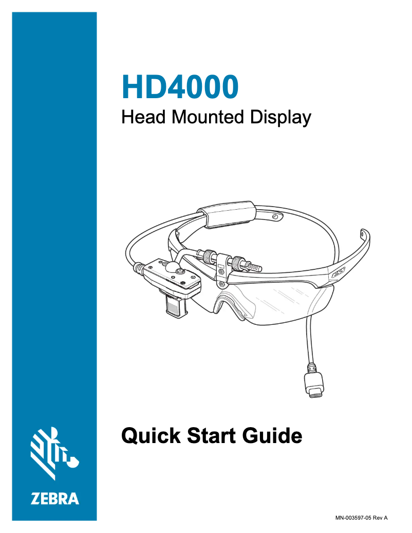 Page 1 de la notice Manuel utilisateur Zebra HD4000