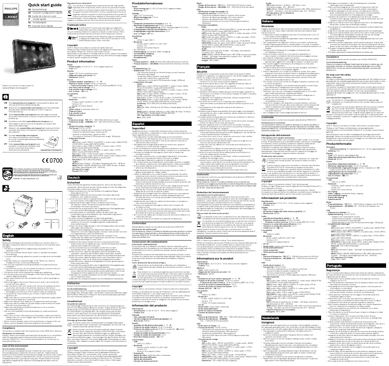 Page 1 de la notice Manuel utilisateur Philips CE600BT