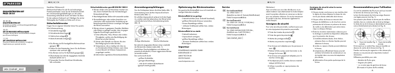 Image de la première page du manuel de l'appareil PBZS 20 A1