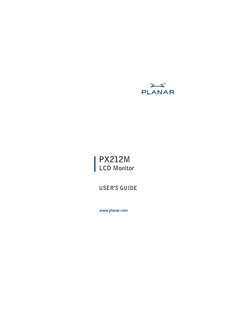 Page n°1 - Manuel utilisateur Planar PX212M