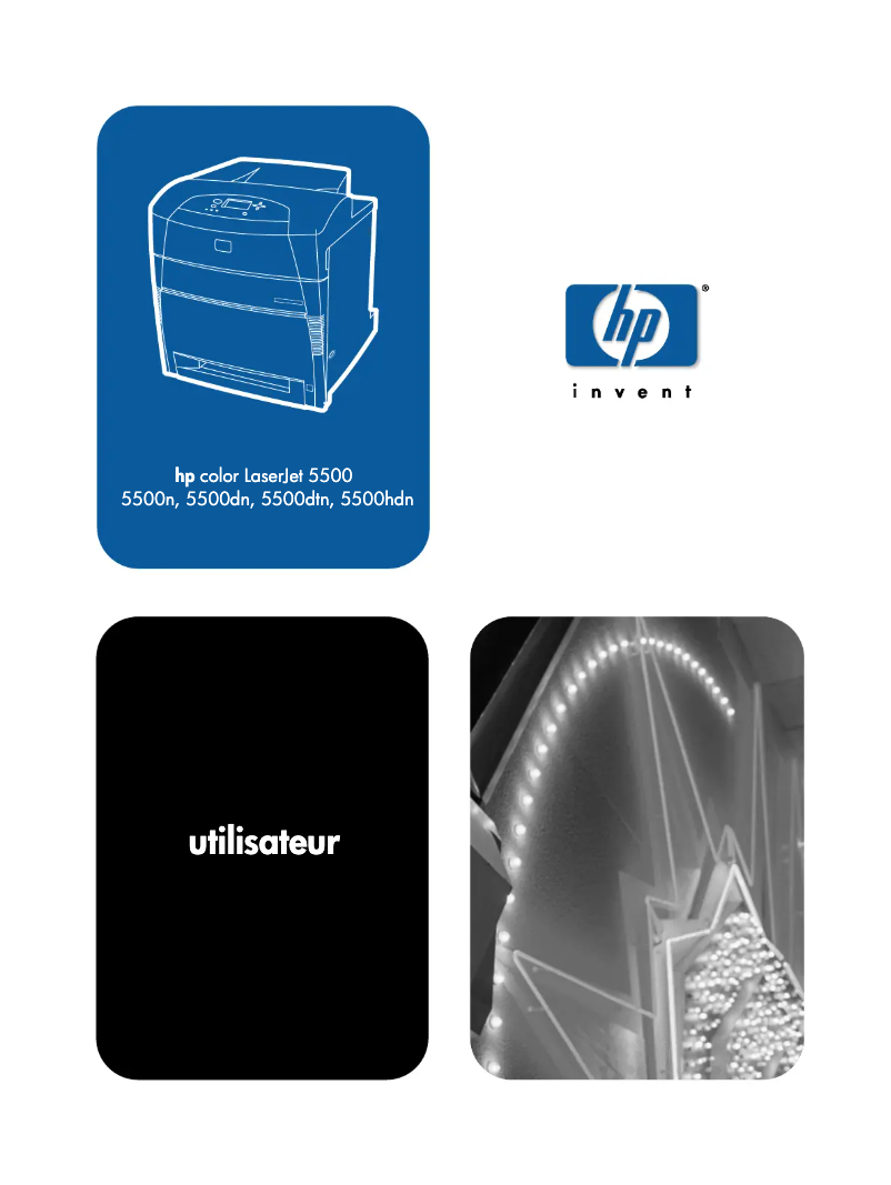 Image de la première page du manuel de l'appareil Color LaserJet 5500