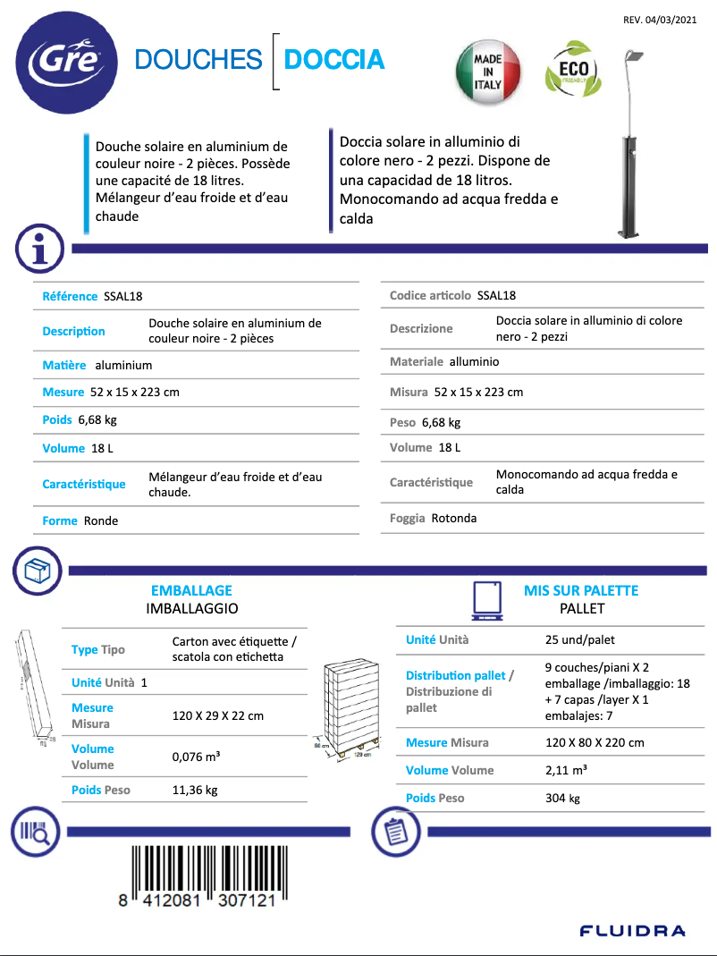 Image de la première page du manuel de l'appareil SSAL18