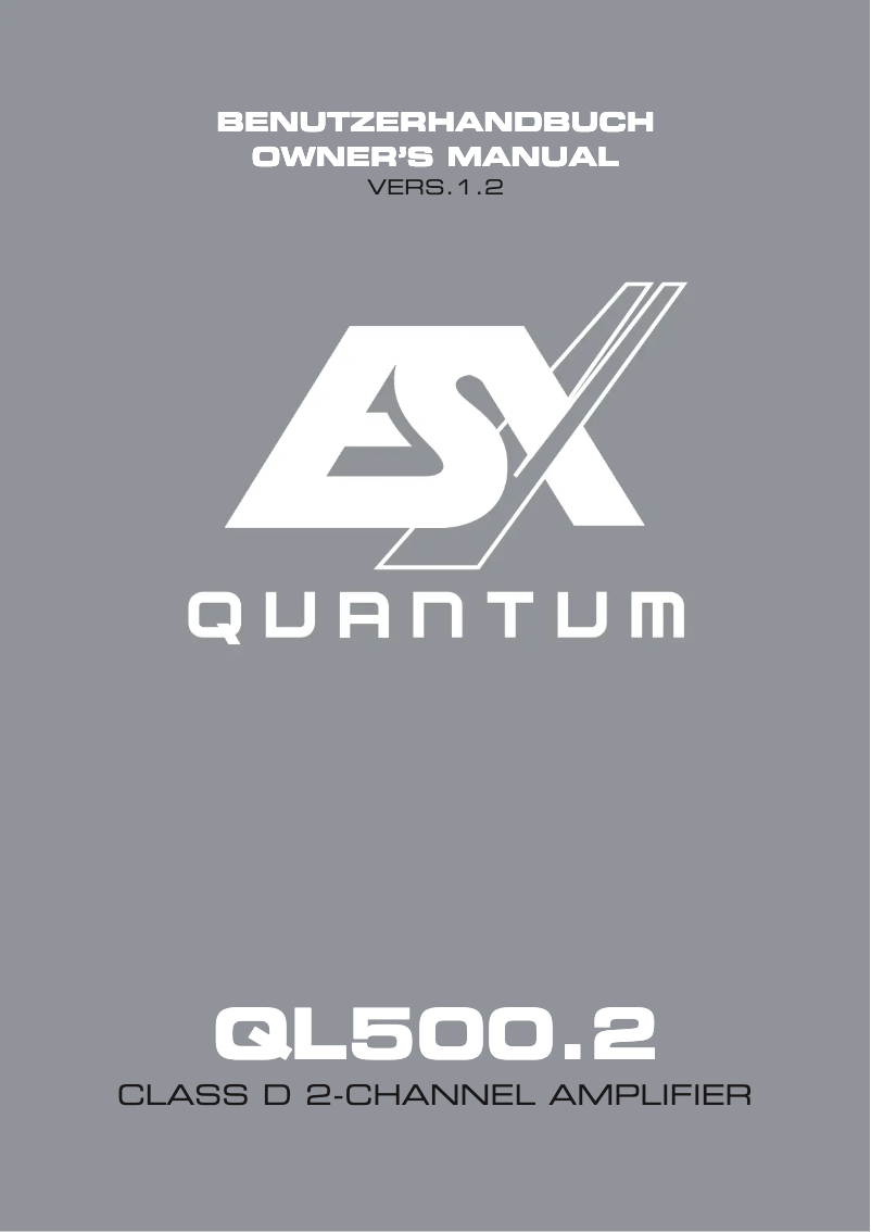 Image de la première page du manuel de l'appareil Quantum QL500.2
