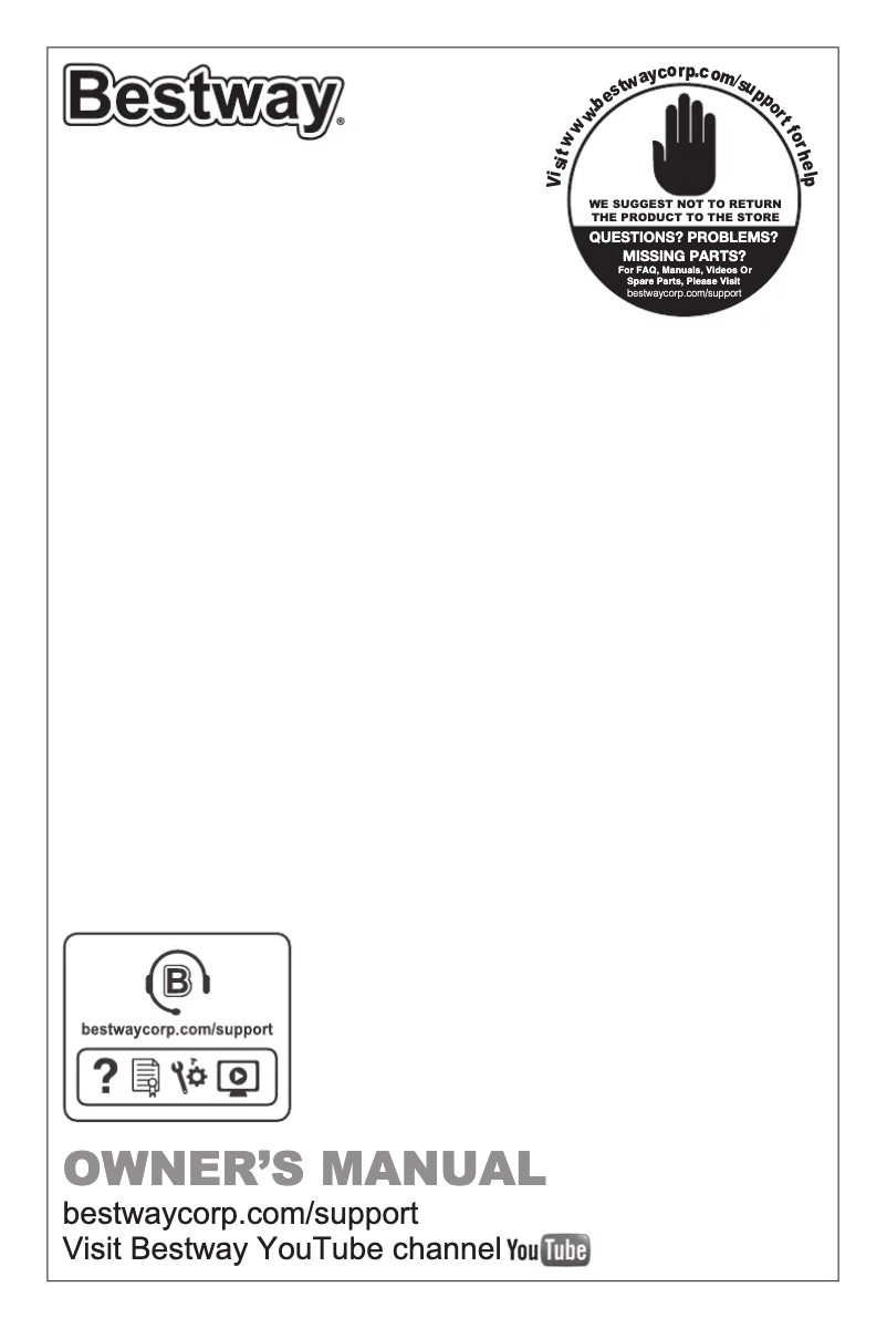 Page 1 de la notice Manuel utilisateur Bestway Steel Pro MAX 56597