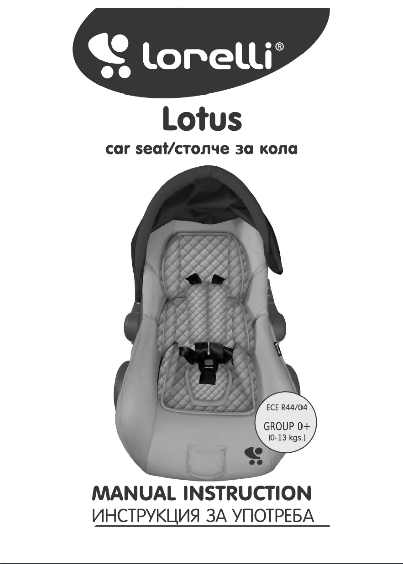 Page n°1 - Manuel utilisateur Lorelli Lotus