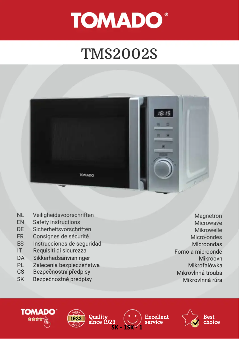 Page n°1 - Fiche technique Tomado TMS2002S