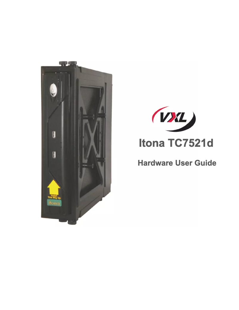Page n°1 - Manuel utilisateur VXL Itona TC7521d