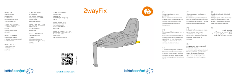 Page 1 de la notice Manuel utilisateur Bebe Confort 2wayFix