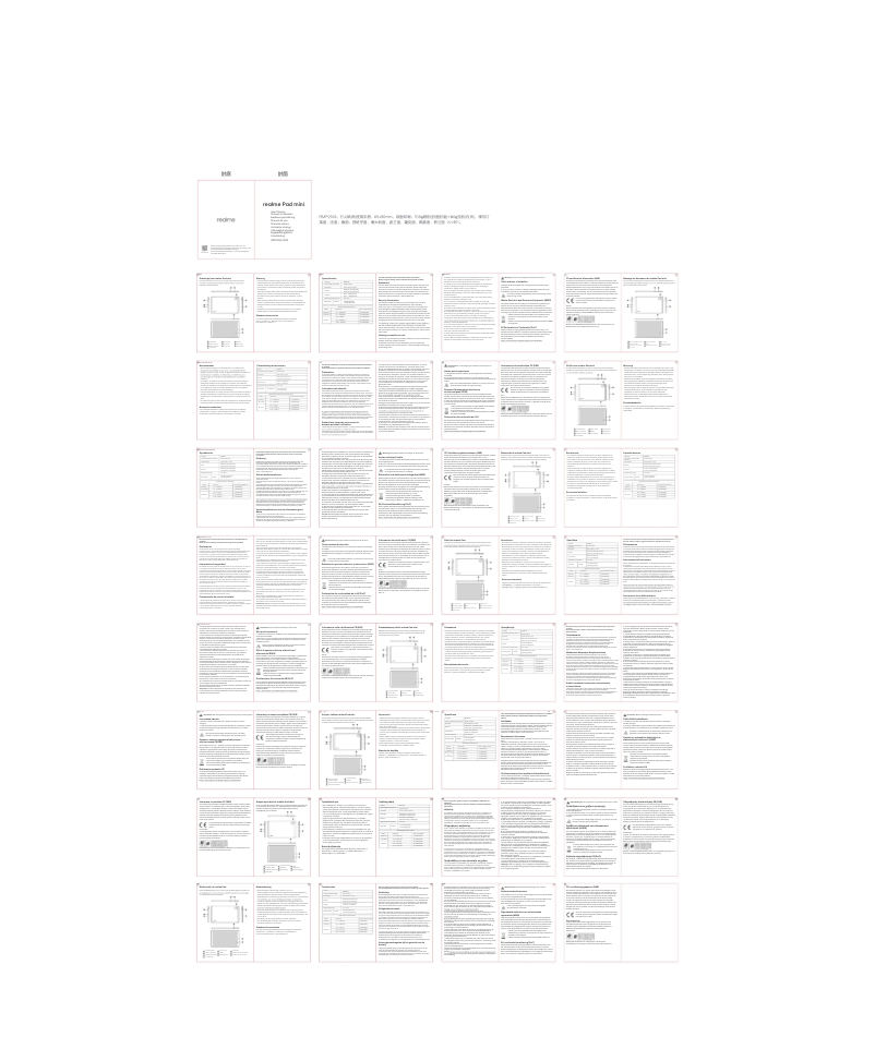 Page 1 de la notice Manuel utilisateur Realme Pad Mini