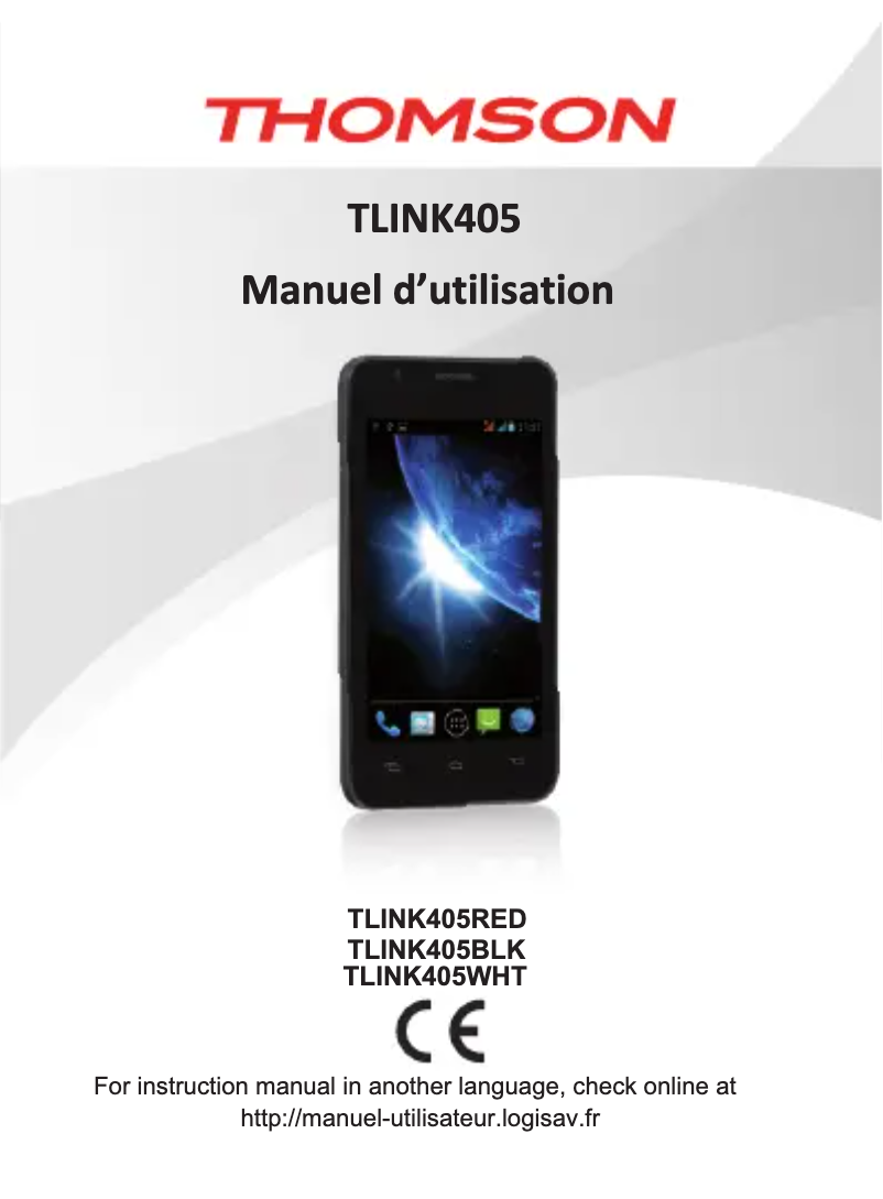 Page 1 de la notice Manuel utilisateur Thomson TLINK405