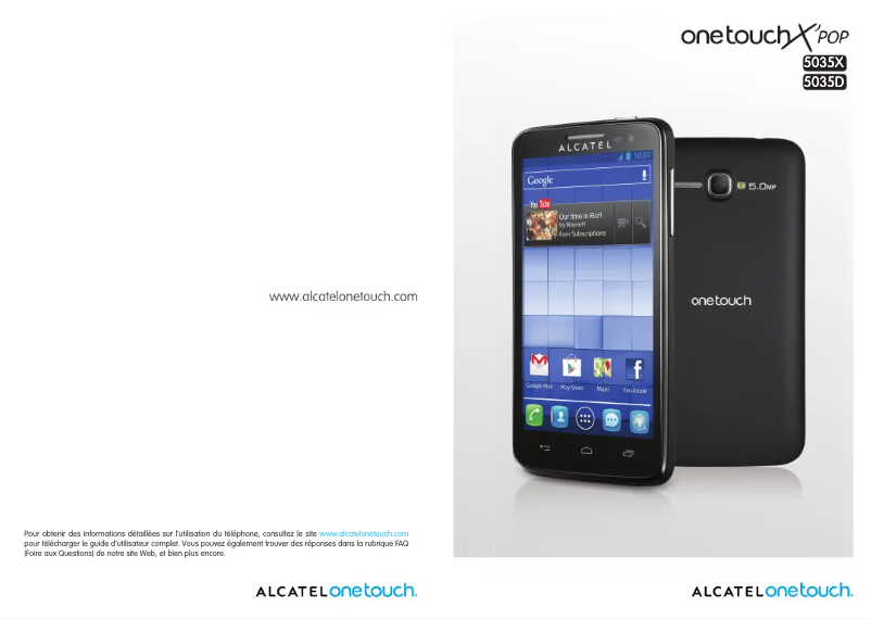 Page 1 de la notice Manuel utilisateur Alcatel One Touch X'Pop 5035D