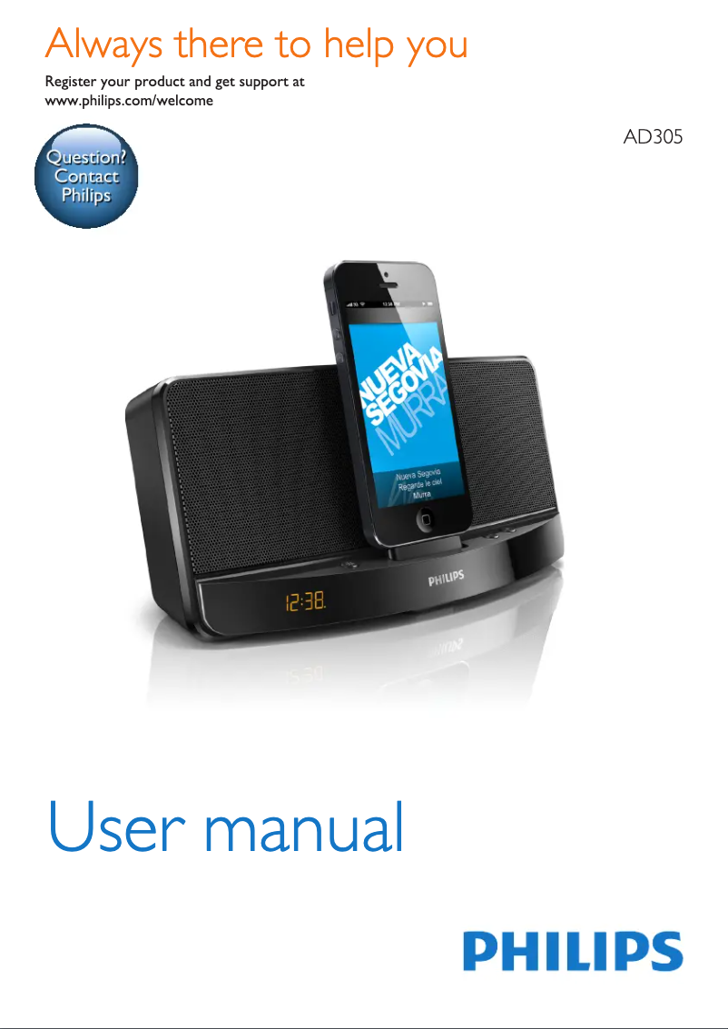 Image de la première page du manuel de l'appareil AD305