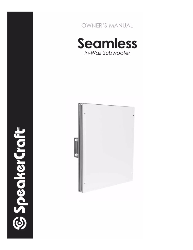 Page 1 de la notice Manuel utilisateur SpeakerCraft Seamless ASM60200