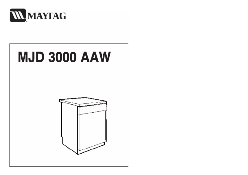 Page n°1 - Manuel utilisateur Maytag MJD3000AAW