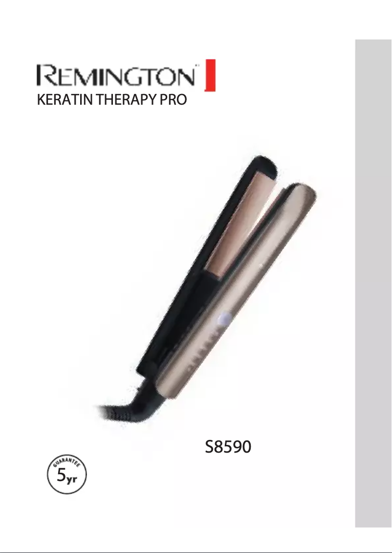 Page 1 de la notice Manuel utilisateur Remington Keratin Therapy Pro S8590
