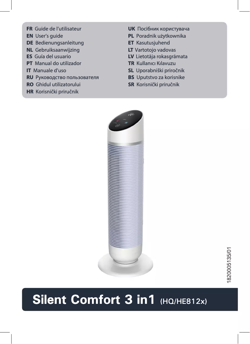 Page 1 de la notice Manuel utilisateur Rowenta Silent Comfort HQ8120