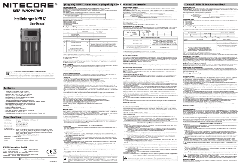 Image de la première page du manuel de l'appareil Intellicharger NEW i2