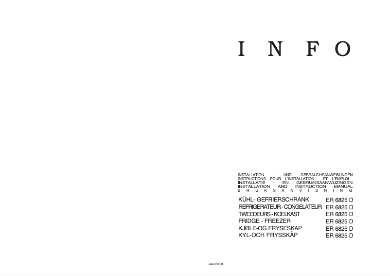 Imagen de la primera página del manual del dispositivo ER 6825 D