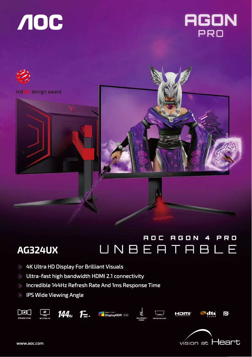 Image de la première page du manuel de l'appareil AGON Pro AG324UX