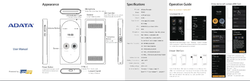 Page n°1 - Manuel utilisateur ADATA TC500