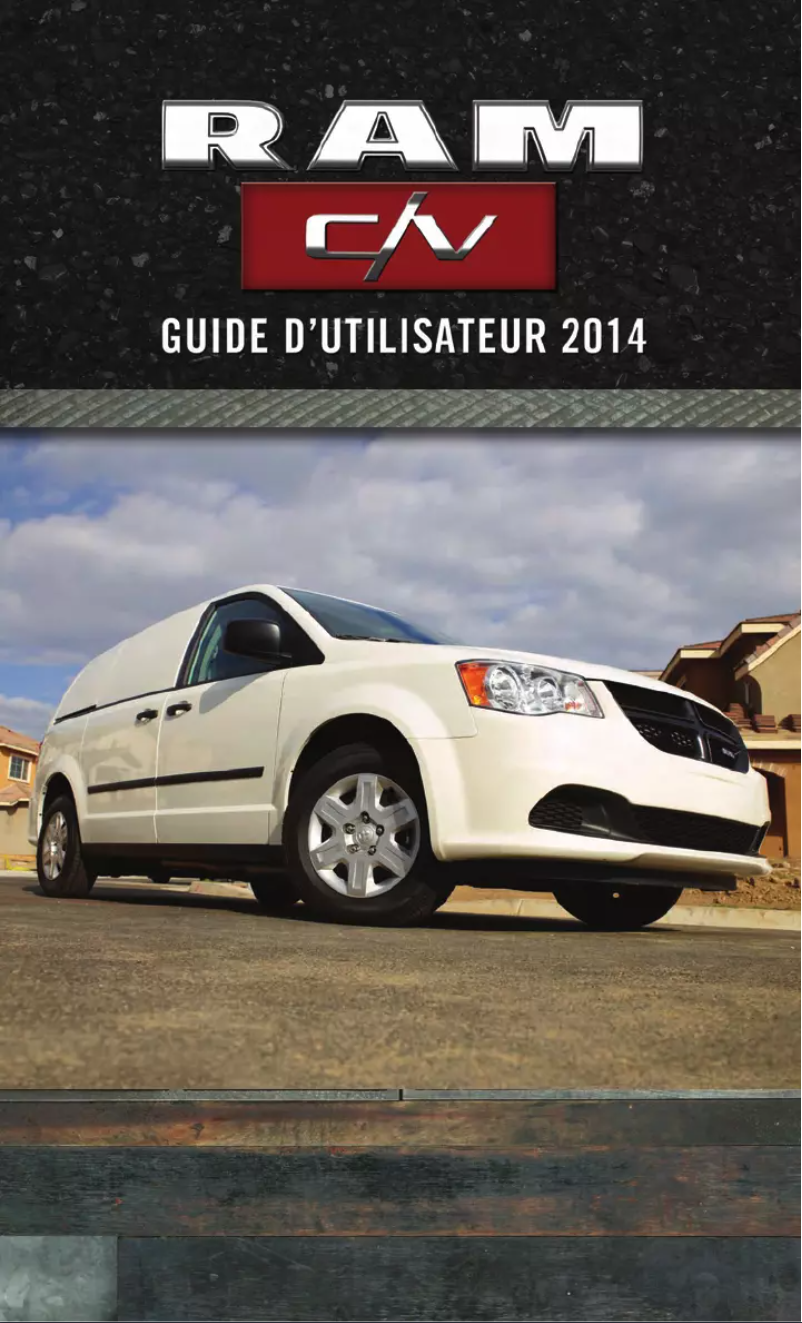 Image de la première page du manuel de l'appareil Cargo Van (2014)