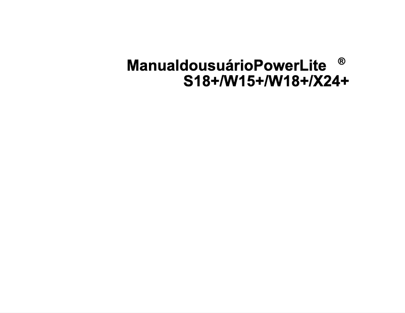 Page n°1 - Manuel utilisateur Epson PowerLite X24+