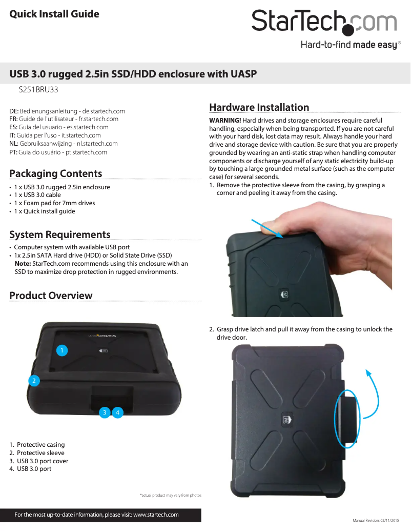 Image de la première page du manuel de l'appareil S251BRU33