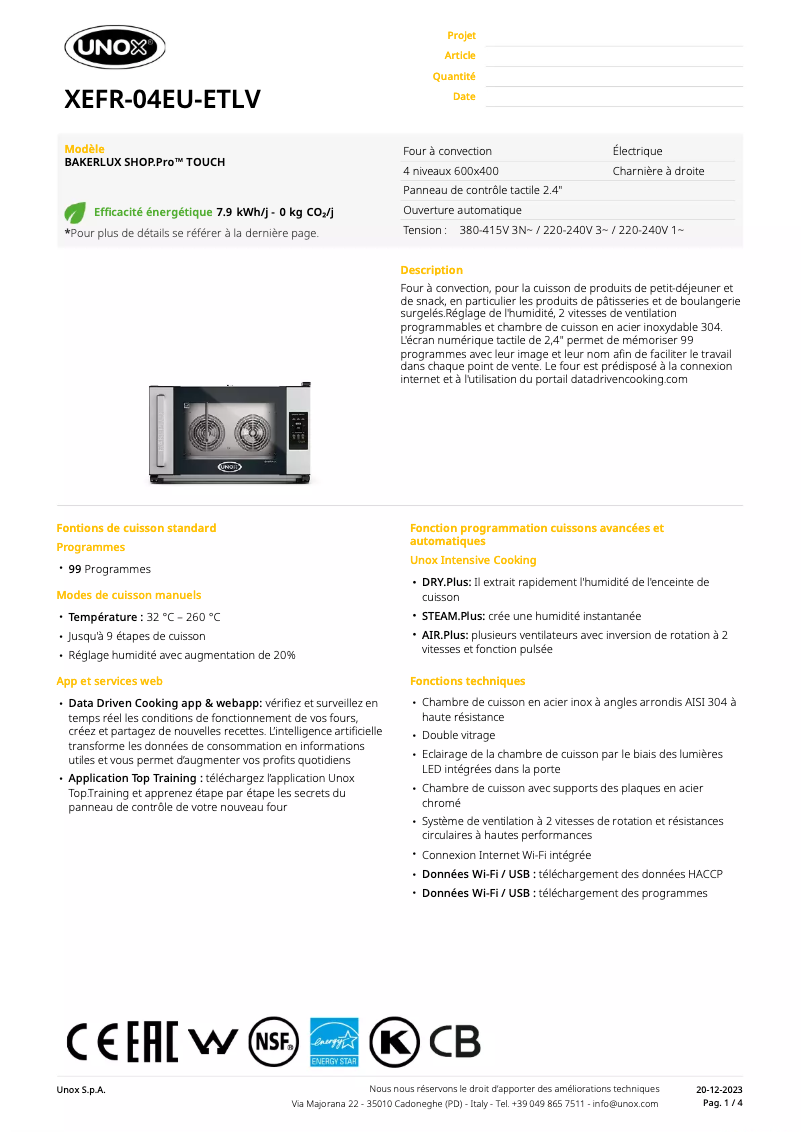 Image de la première page du manuel de l'appareil BAKERLUX SHOP.Pro TOUCH