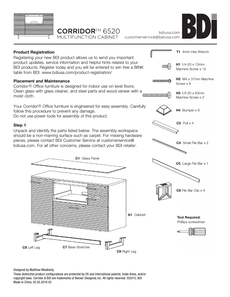 Imagen de la primera página del manual del dispositivo Corridor 6520