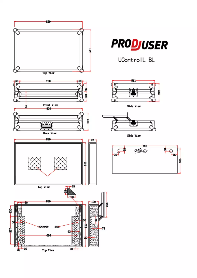 Page 1 de la notice Manuel utilisateur Prodjuser Ucontrol Large Flightcase