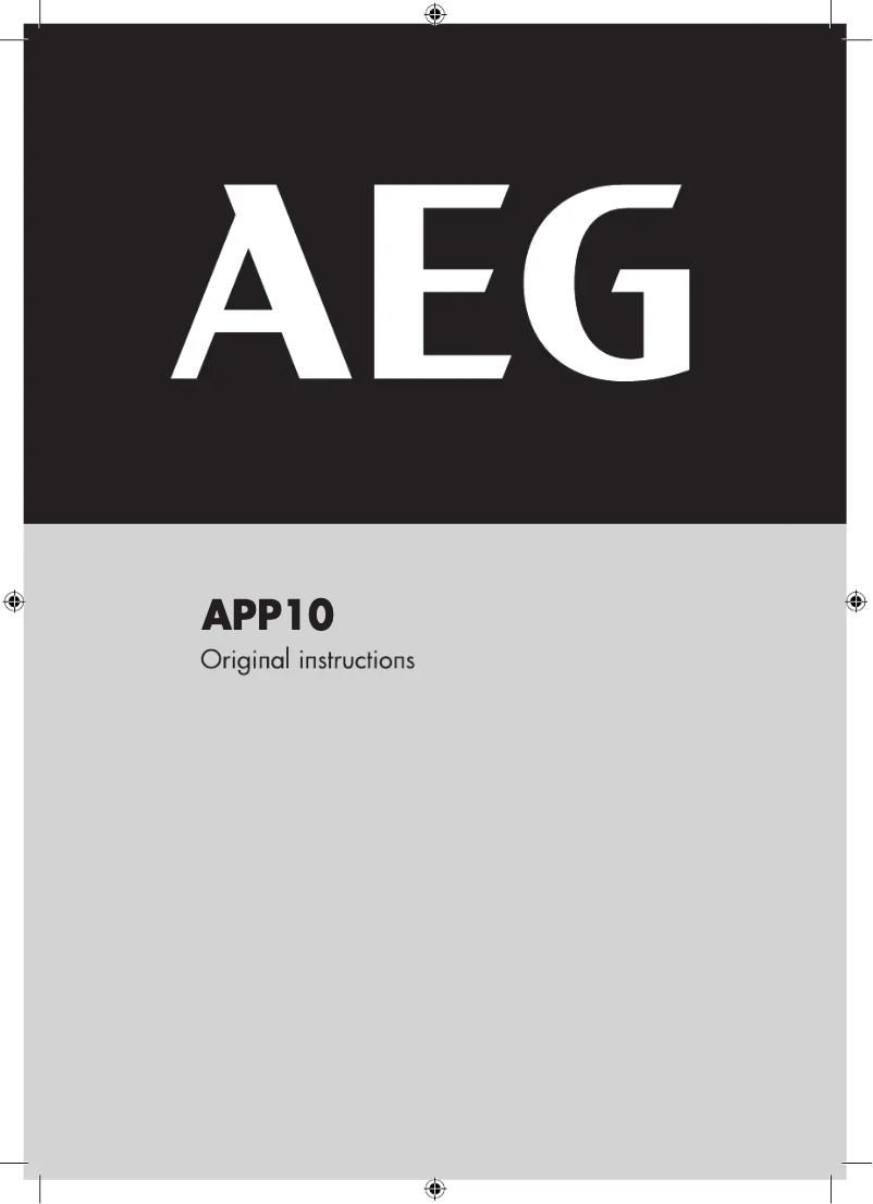 Página 1 del manual Manual de usuario AEG APP10