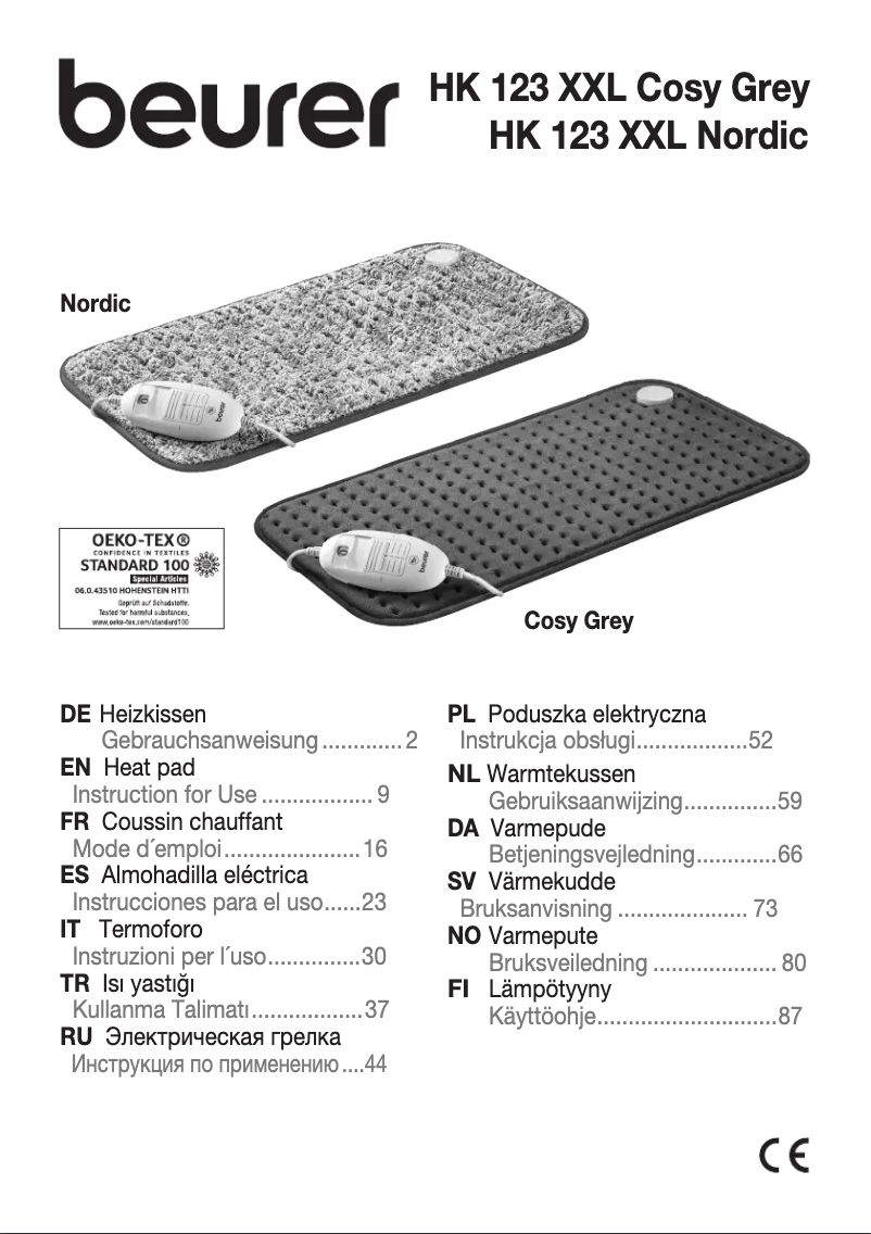 Image de la première page du manuel de l'appareil HK 123 XXL