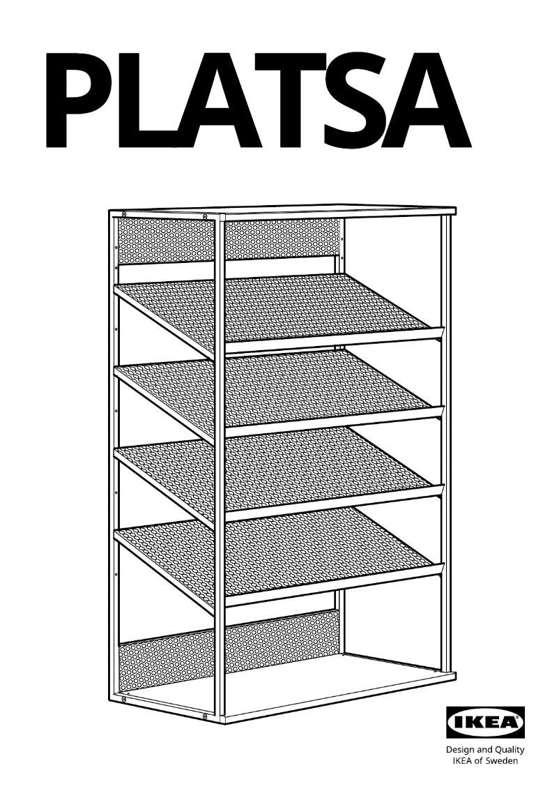 Page 1 de la notice Manuel utilisateur Ikea PLATSA 204.524.06