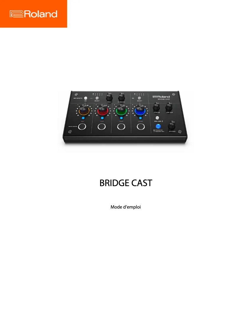 Image de la première page du manuel de l'appareil Bridge Cast
