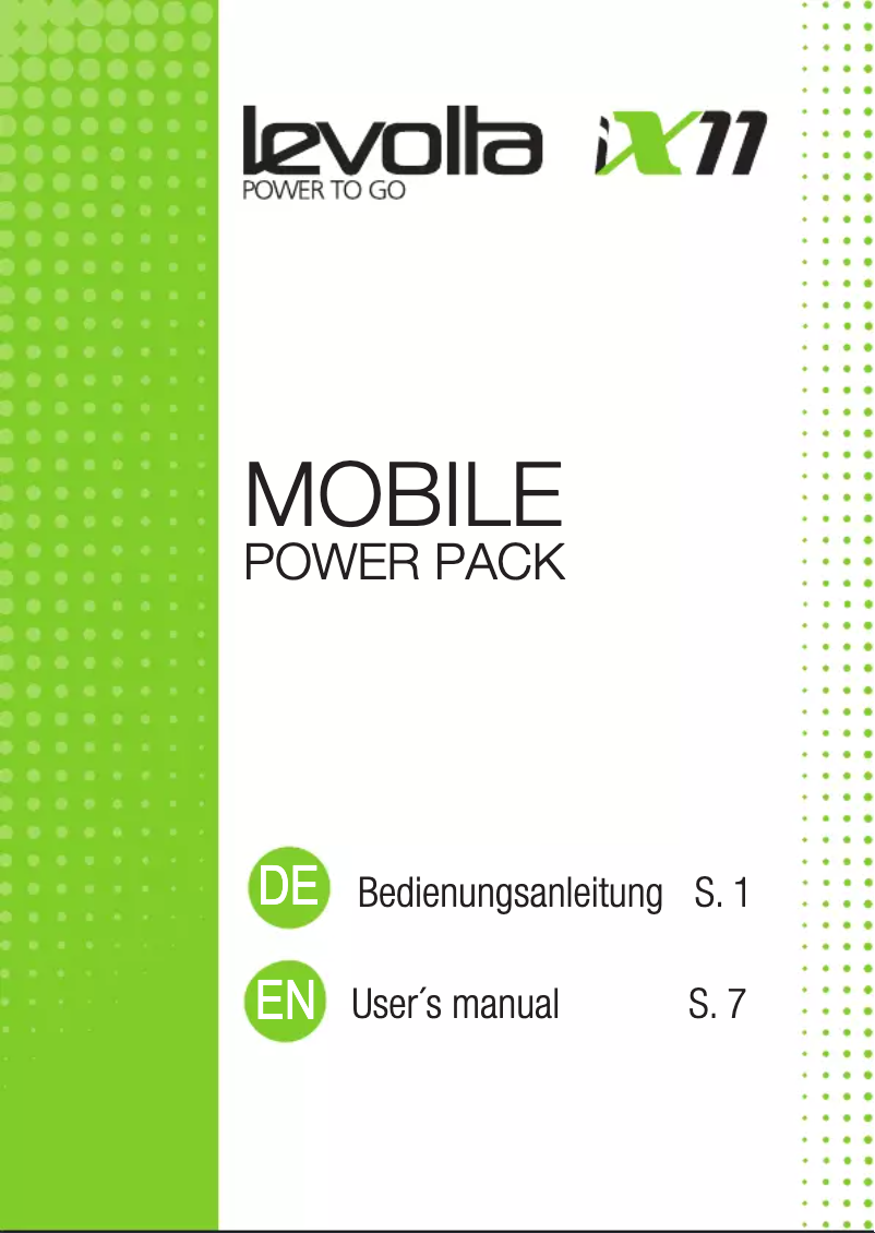 Page n°1 - Manuel utilisateur levolta iX11